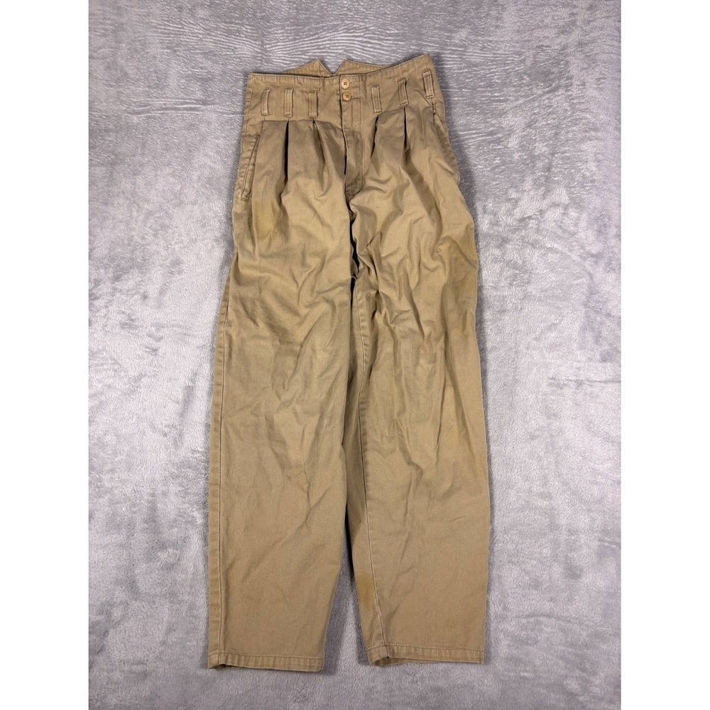 Vtg Screen Stars Best High Waist Pleated Trousers Men XL Tan Chino Tapered Rare
